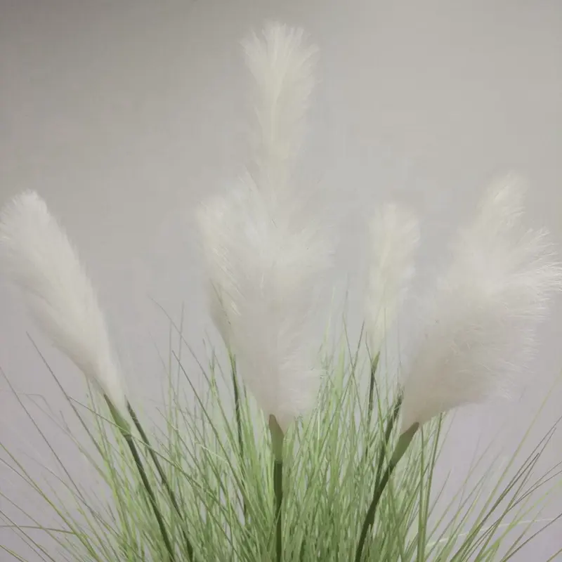 factory supply green pampas grass artificial large reed potted for decoration