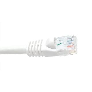 Micro Connectors Inc 75 ft. Category 6 UTP RJ45 Patch 24 AWG Cable White E08-075W