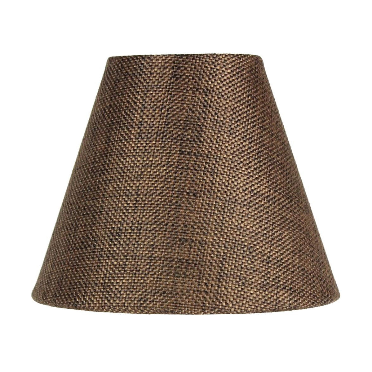 Set of 6 Chocolate Burlap Chandelier Lampshade 3x6x5