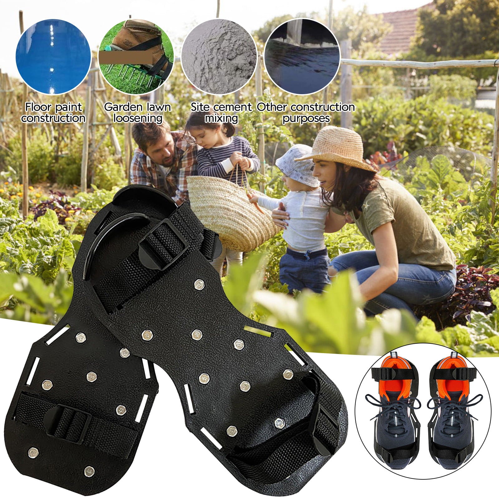 MIARHB Loosening Aerator Spiky Shoes Garden Tool 1 Pair Of Lawn Aerator Sandals