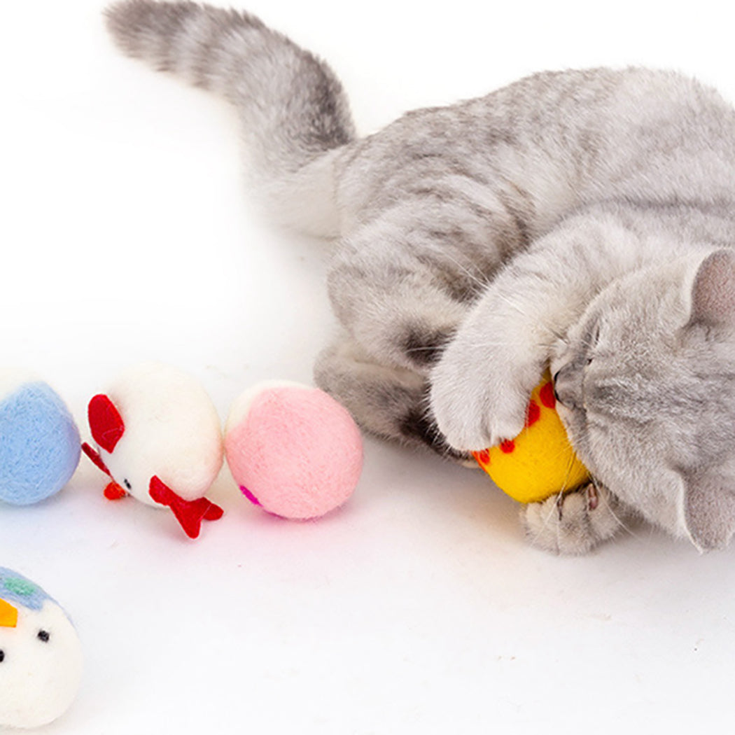 Bangcool Easter Cat Toy Lovely Chicken Egg Cat Chew Toy Catnip Toy Cat Playing Ball