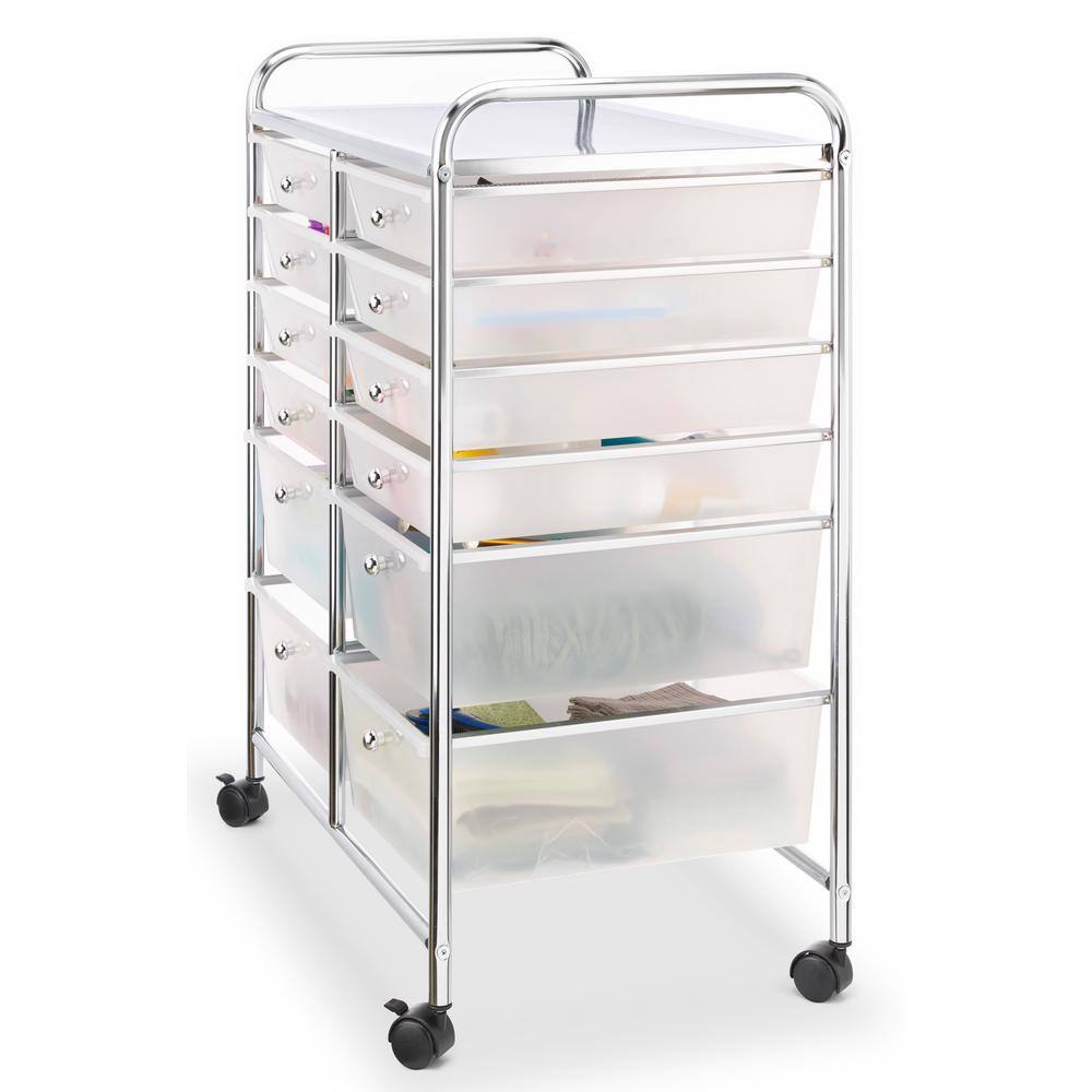 Whitmor 4-Wheeled Metal Cart in Chrome 6049-8516-BB