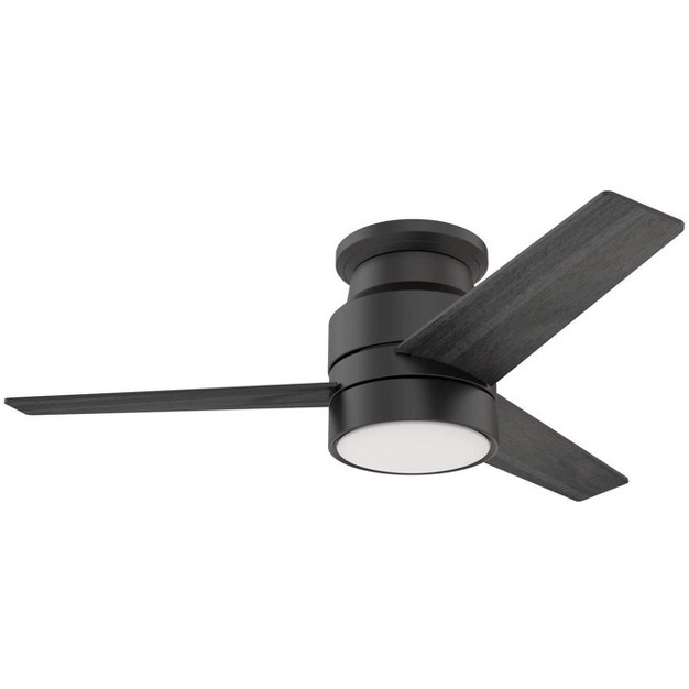 Matte Black Ceiling Fan With Frosted White Glass Light includes Remote Hearth Brands