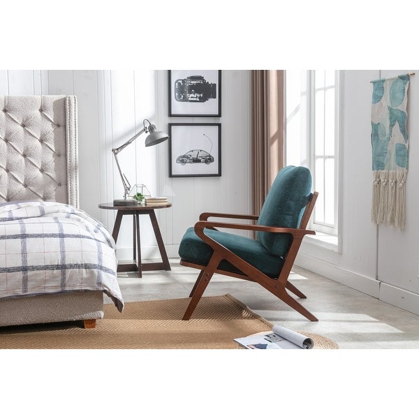 Upholstered Accent Lounge Leisure Chair with Solid Wood Frame