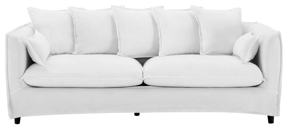 Avalon Slipcover Fabric Sofa   Contemporary   Sofas   by BisonOffice  Houzz