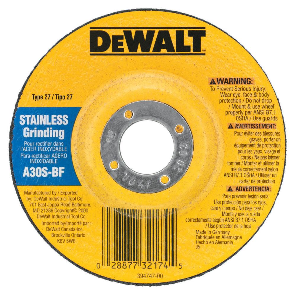 DW 4-1/2 In. Steel Grinding Wheel DW8415 from DW