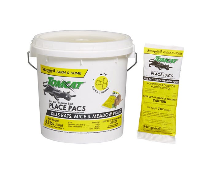 Tomcat Rat  Mouse Bait Place Pacs， 22 Count Pail - 32360