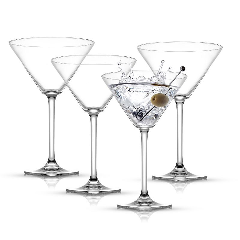 JoyJolt Olivia 4-pc. Premium Crystal Martini Glass Set