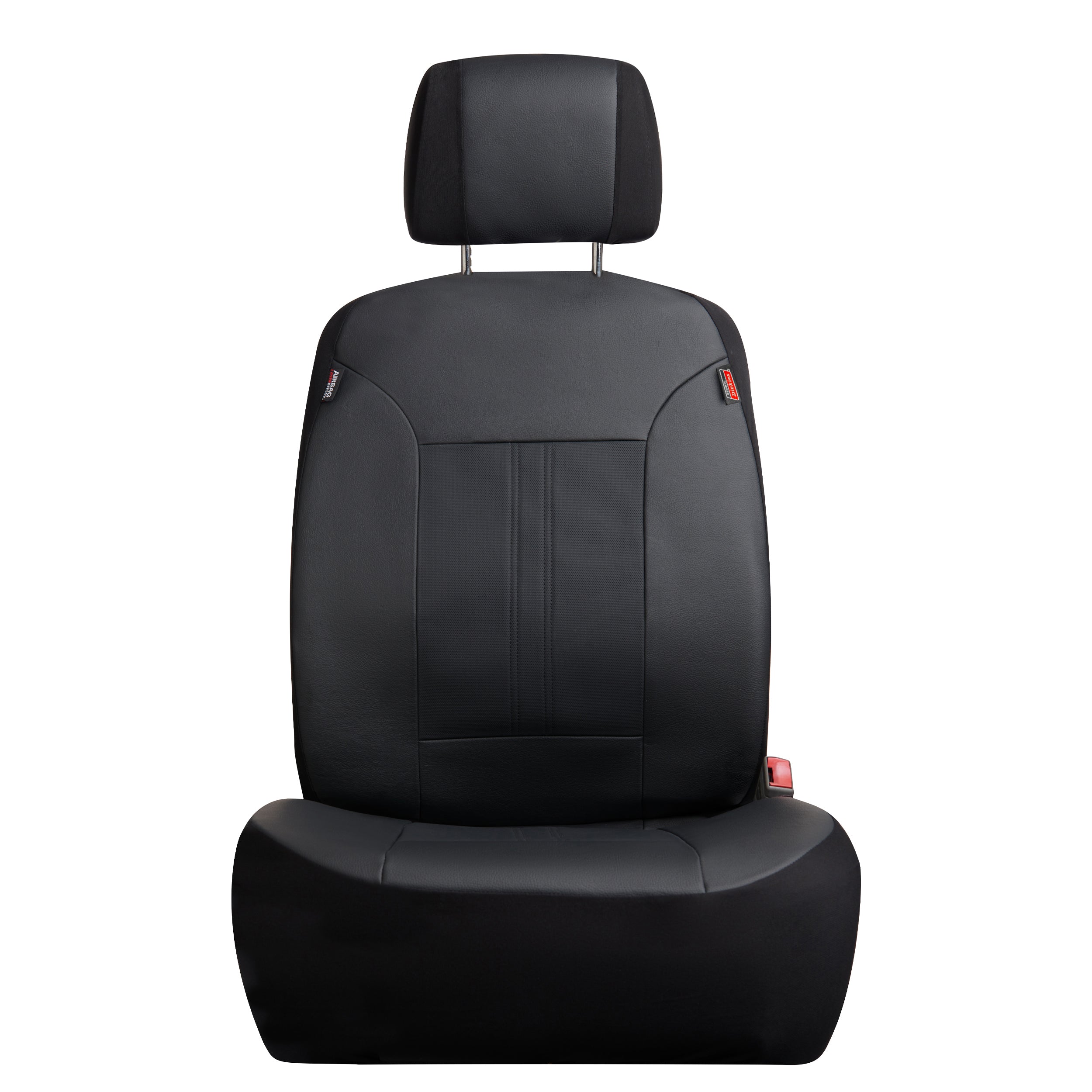 Genuine Dickies 3 Piece Car or SUV Vegan Leather Seat Covers Black， 43645WDC