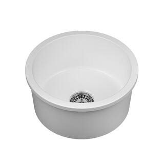 Empire Industries Yorkshire Bar White Fireclay 19 in. Undermount Bar Sink with Grid and Strainer YU18R