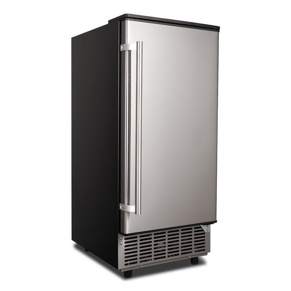 15 in. W Freestanding Commercial Ice Maker Machine in Stainless Steel for Restaurants， Bars， Homes， 80 Lbs /24h