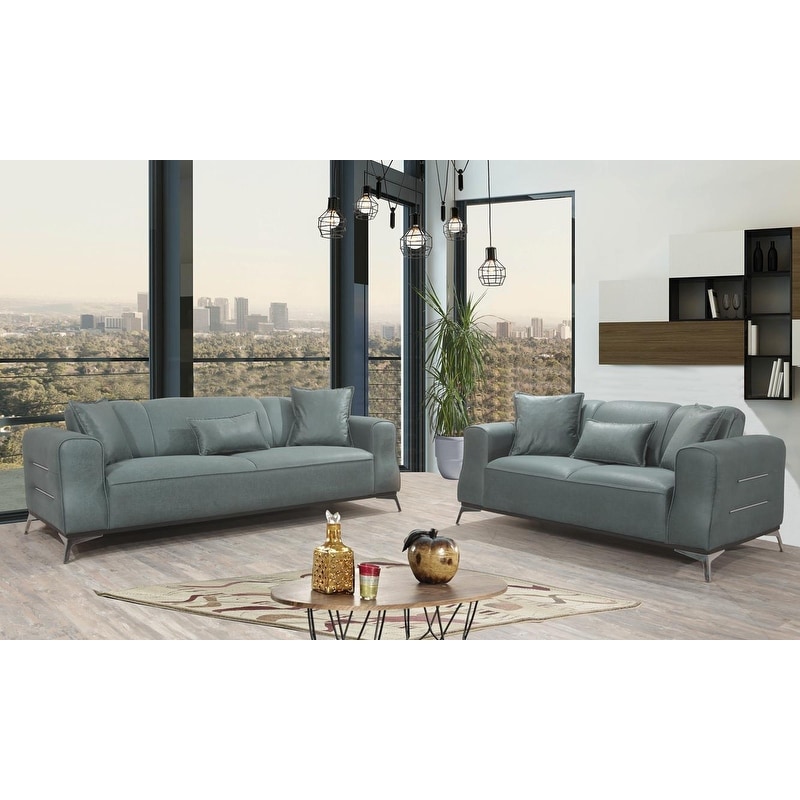 Punti Modern One Sofa One Love Seat Living Room Set