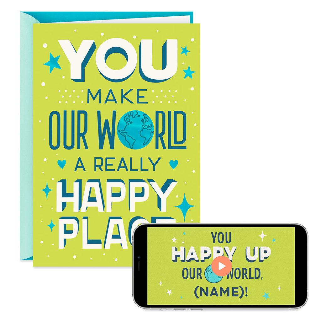 Hallmark  You Make Our World a Happy Place Video Greeting Birthday Card