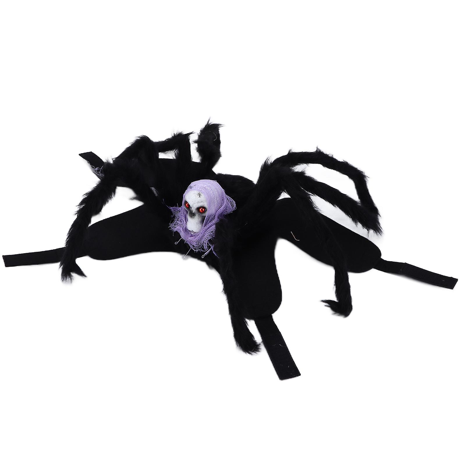 Dog Cat Halloween Spider Costume Breathable Adjustable Simulation Spider Pet Costumepurple L