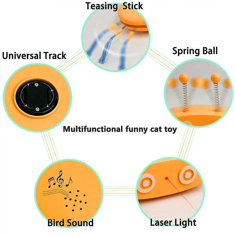 5 In 1 cat interactive teasing robot toys