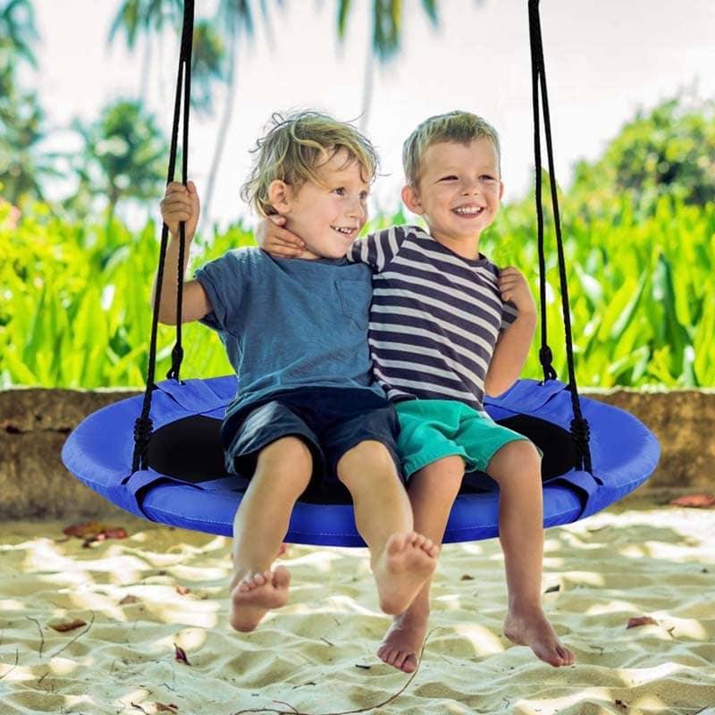 40 Inch Flying Saucer Tree Swing for Kids Adults