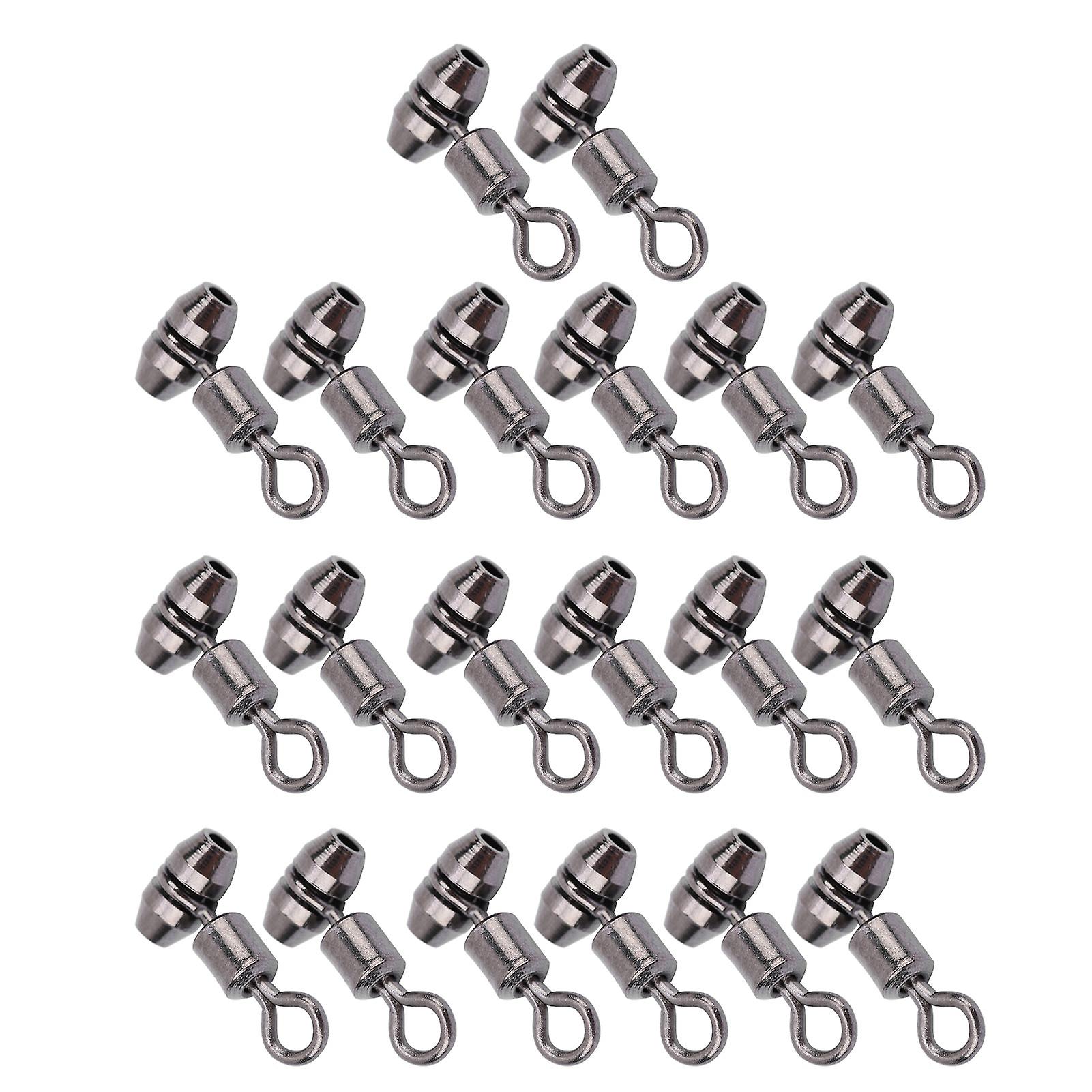 20pcs Copper Enhanced Version European Type Swivel Hook Gear Connector Fishing Equipments