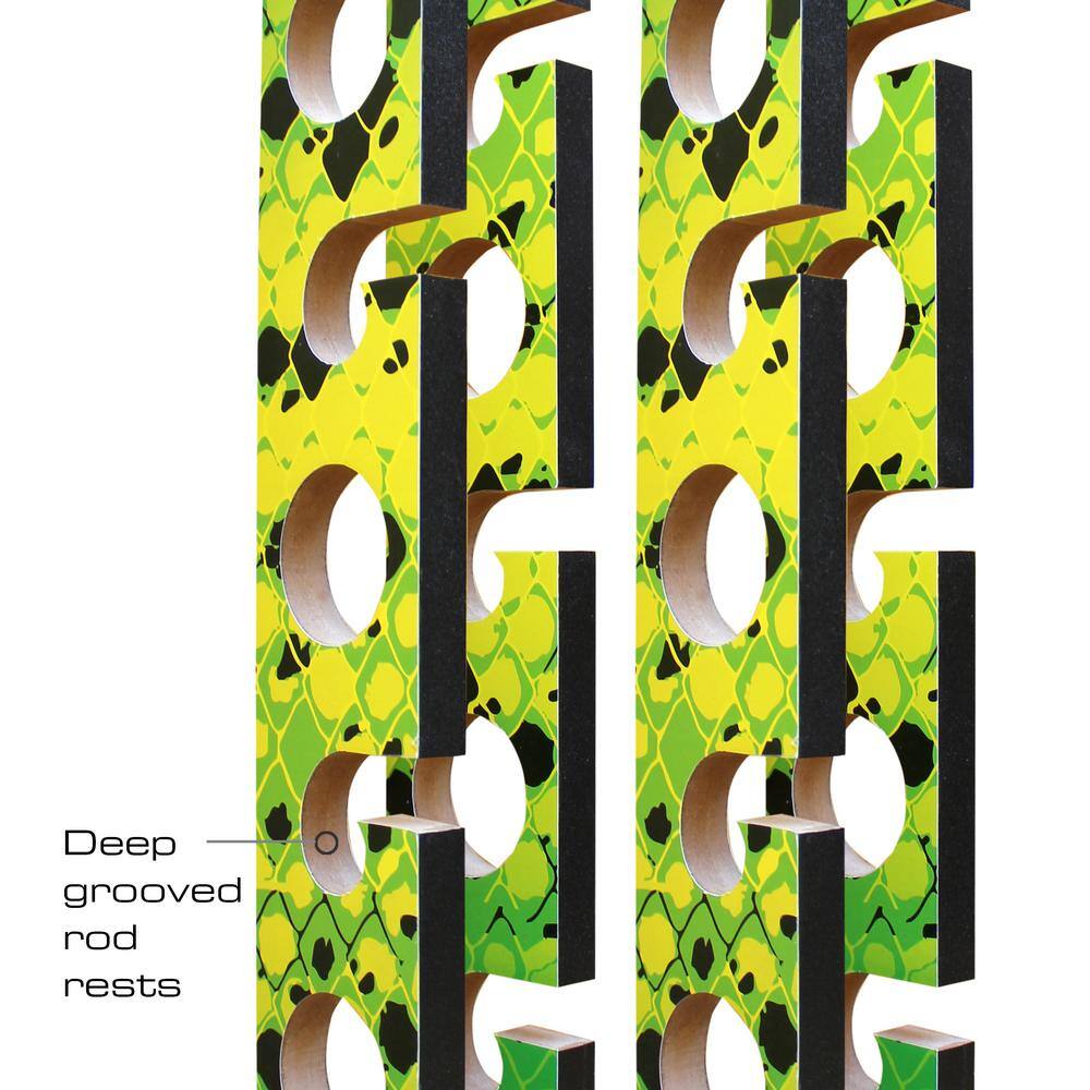 Rush Creek Creations GreenYellow Scale Laminate 8-Rod CeilingWall Rack (2-Pack) 38-4071