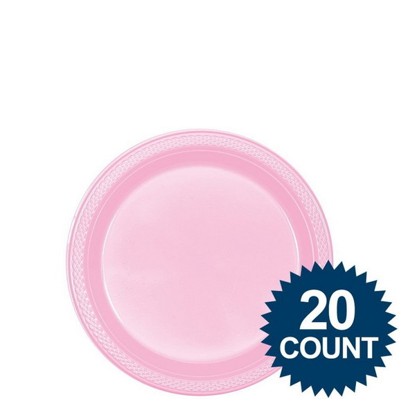 Amscan 265810 Pink 7 Plastic Cake Plates (20 Pack...