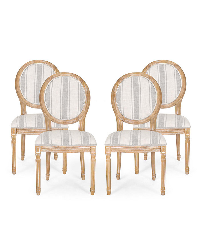 Noble House Phinnaeus French Country Dining Chairs Set 4 Piece