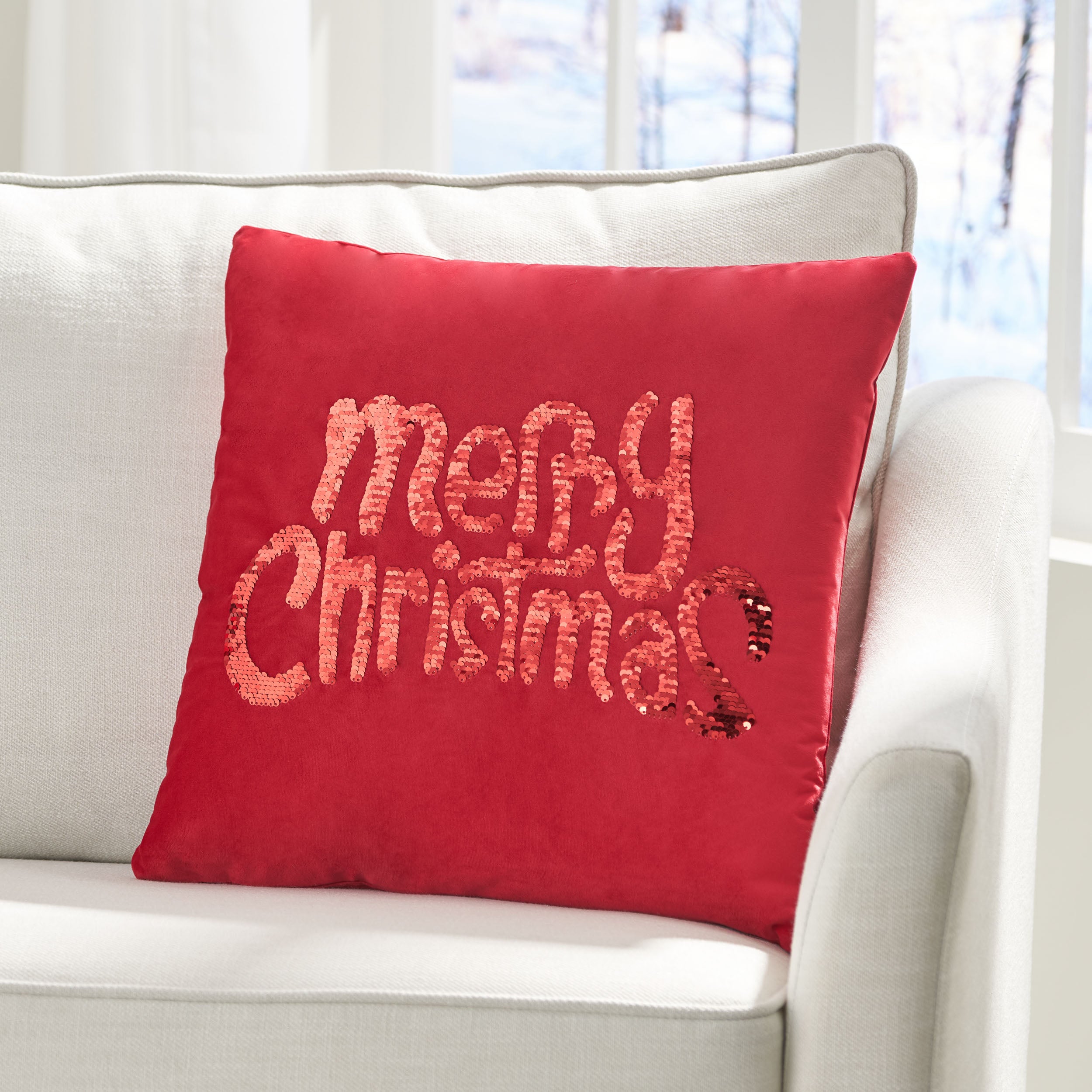 Bolivar Glam Velvet Christmas Throw Pillow