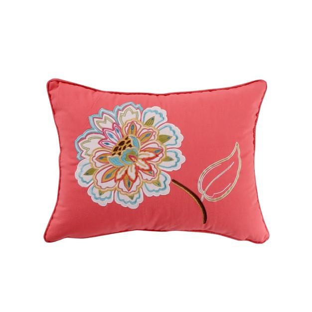 Sophia Embroidered Flower Decorative Pillow Levtex Home