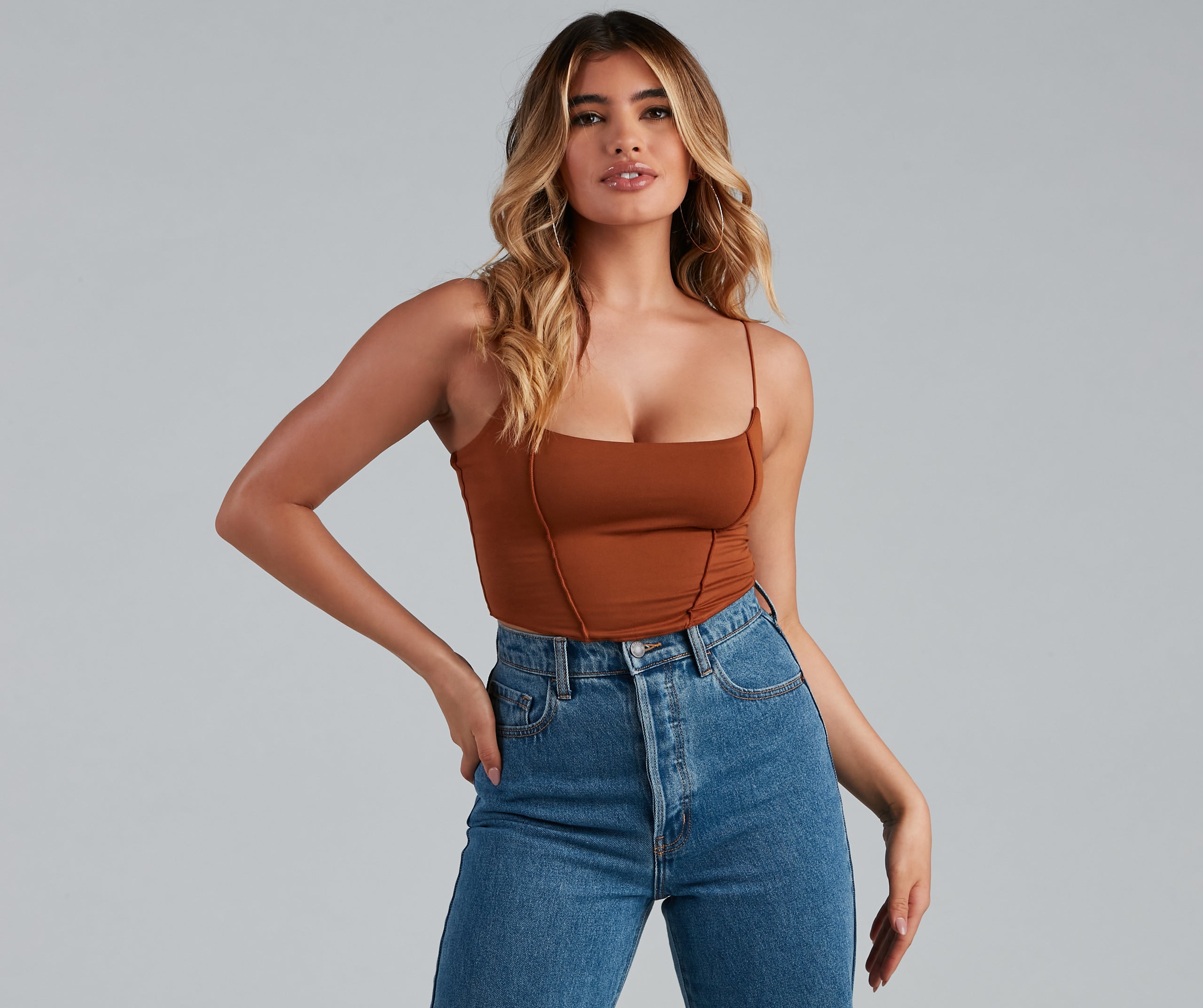 You're Not Basic Seam Crop Top