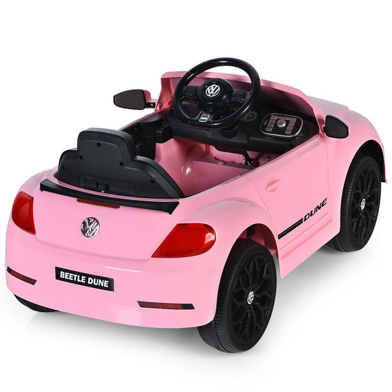 Licensed Volkswagen Beetle Ride-on Car 12V Battery Powered Vehicle Kids Riding Toy Car with Remote