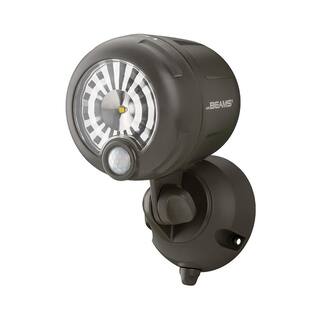 Mr Beams Outdoor 250 Lumen Battery Powered Motion Activated Integrated LED Security Light Brown MB361XT-BRN-01