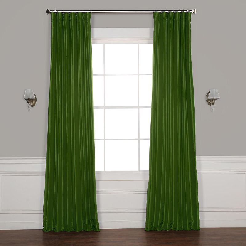 EFF 1-Panel Vintage Textured Faux-Dupioni Silk Window Curtain