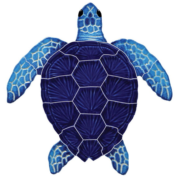 Artistry In Mosaics  Turtle Loggerhead Blue Small ...