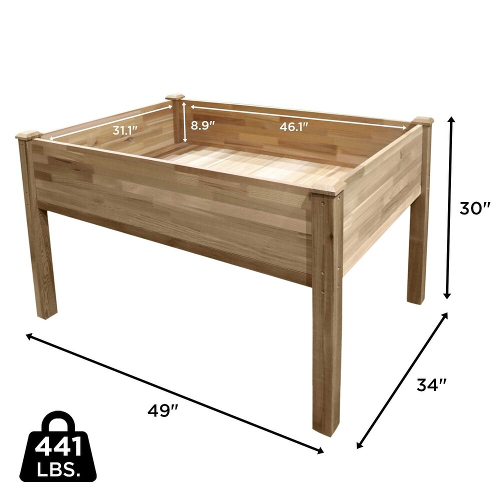 Jumbl Cedar Wood Raised Garden Bed   Herb Planter Box