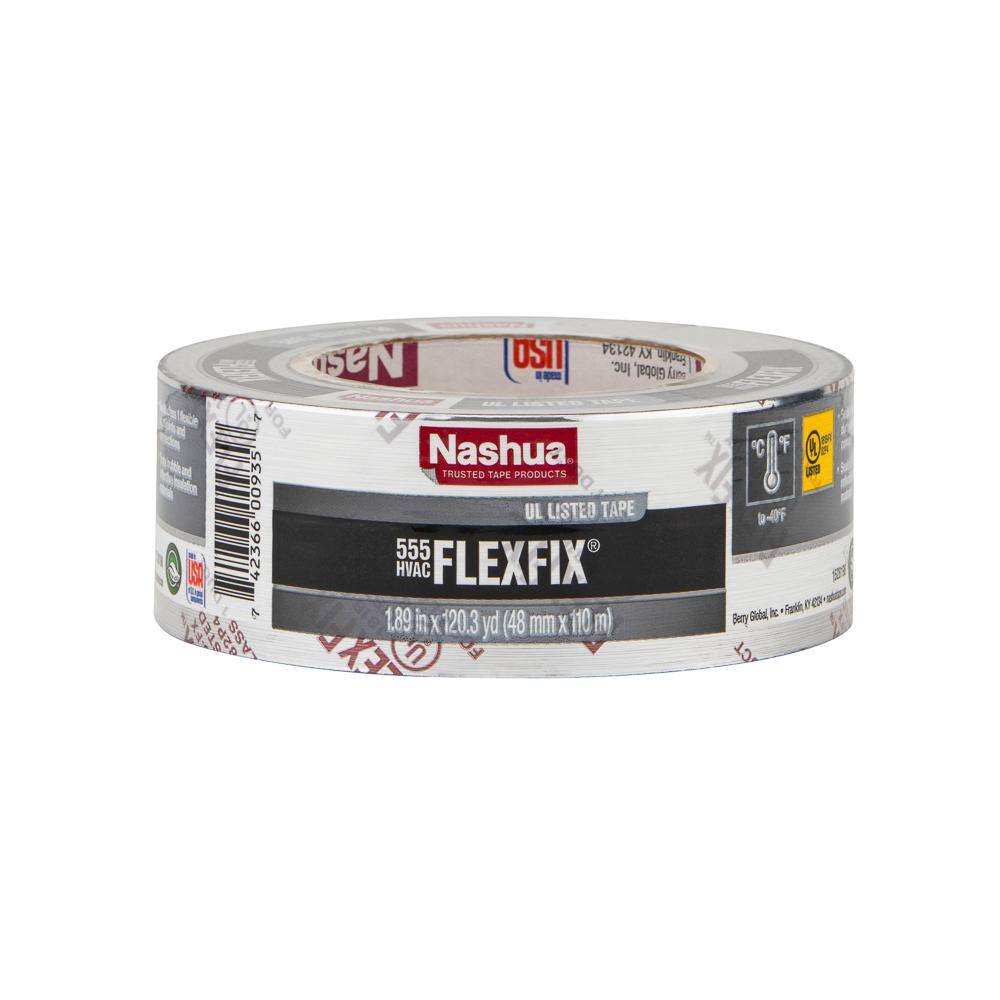 Nashua Tape 1.89 in. x 120.3 yd. 555 FlexFix UL Listed Duct Tape Sealer 1529786