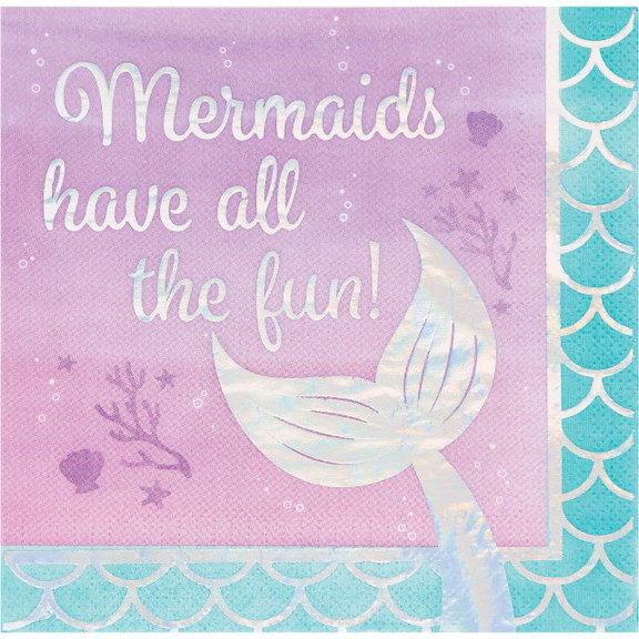 Creative Converting 336717 Mermaid Shine Luncheon ...