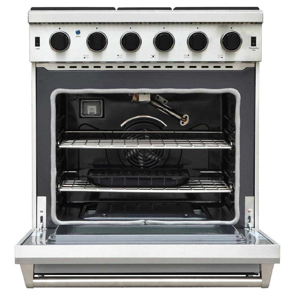 Thor Kitchen 30 in. 4.55 cu. ft. Professional Gas Range in Stainless Steel LRG3001U