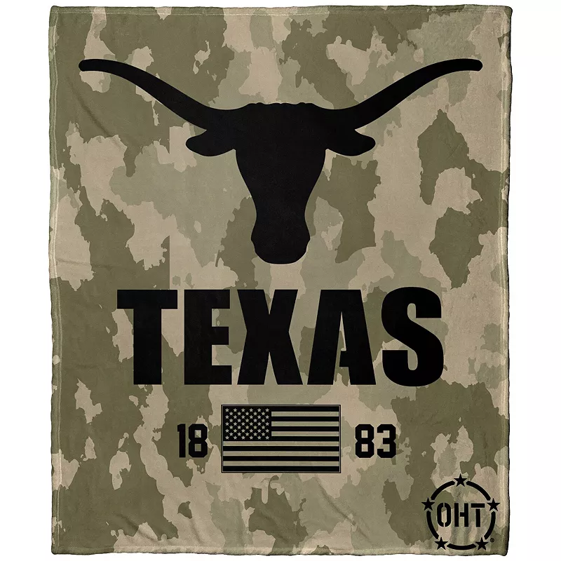 The Northwest Group Texas Longhorns OHT Military Appreciation Silk Throw Blanket