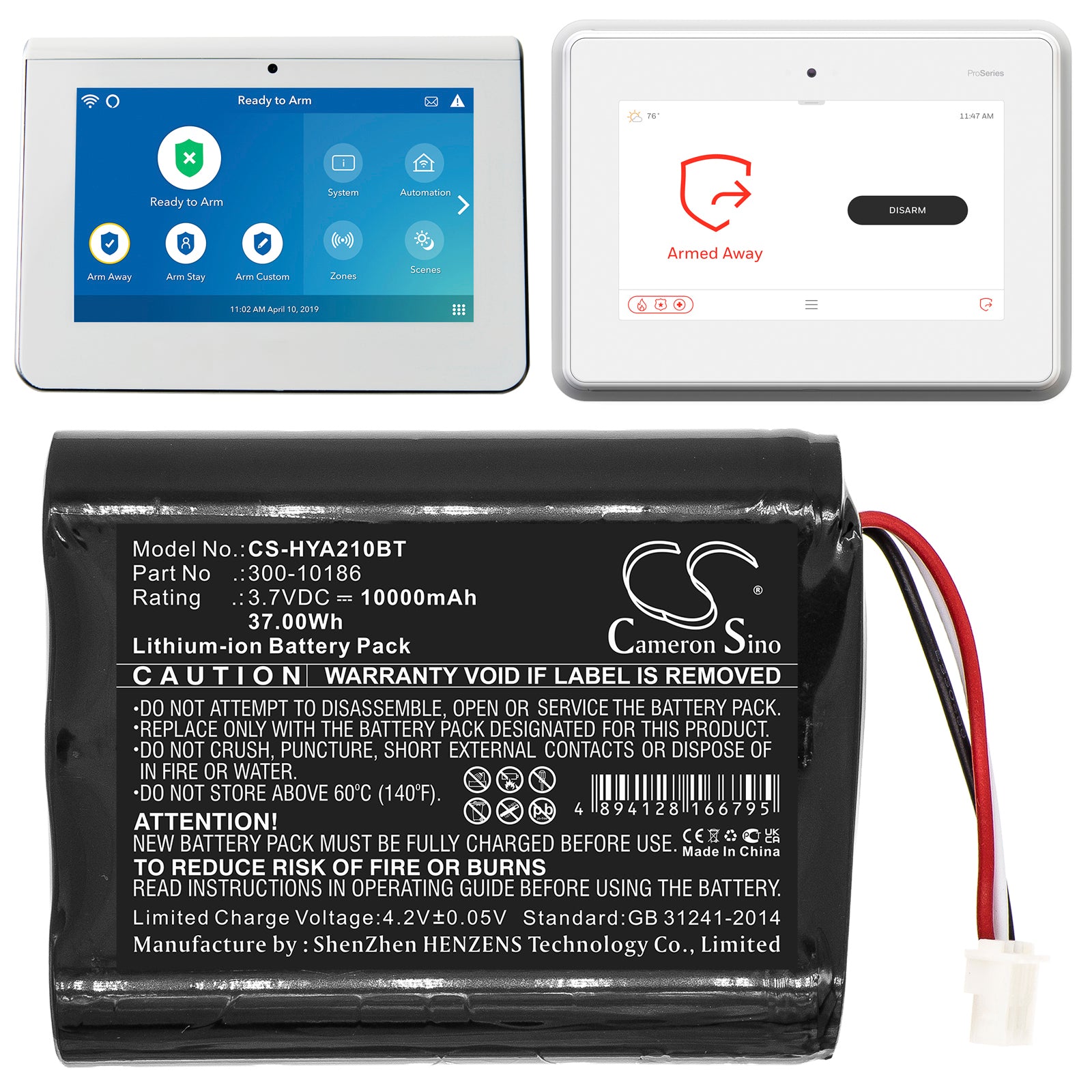 ADT ADT5AIO ADT7AIO Command Smart Securit 10000mAh Replacement Battery BatteryClerkcom Alarm