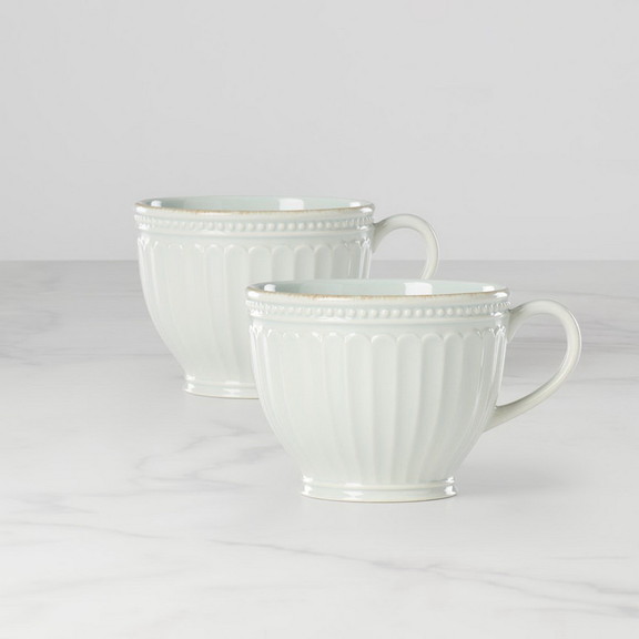 Lenox 892449 French Perle Groove 2 Piece Latte Mug...