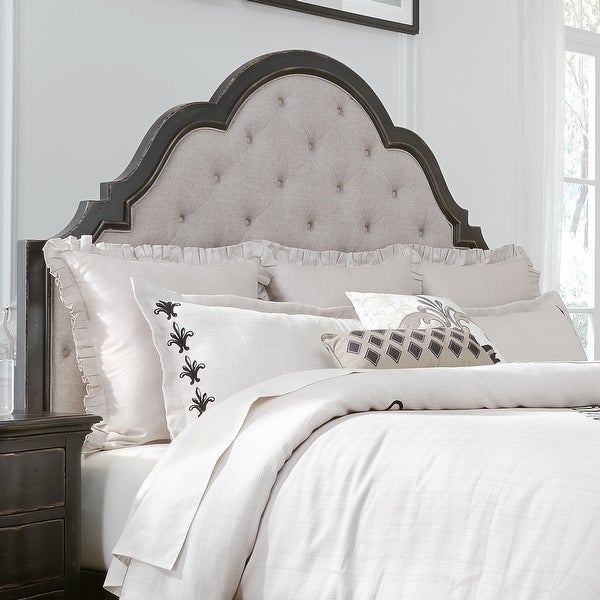 Chesapeake Wire Brushed Antique Black Queen Uph Headboard - - 25673992