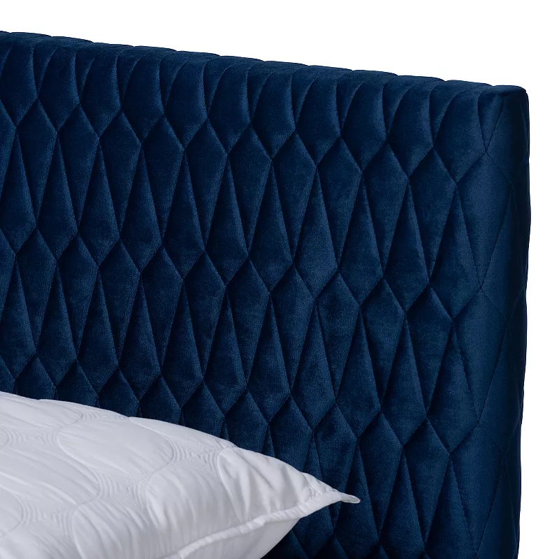 Baxton Studio Frida Navy Full Bed