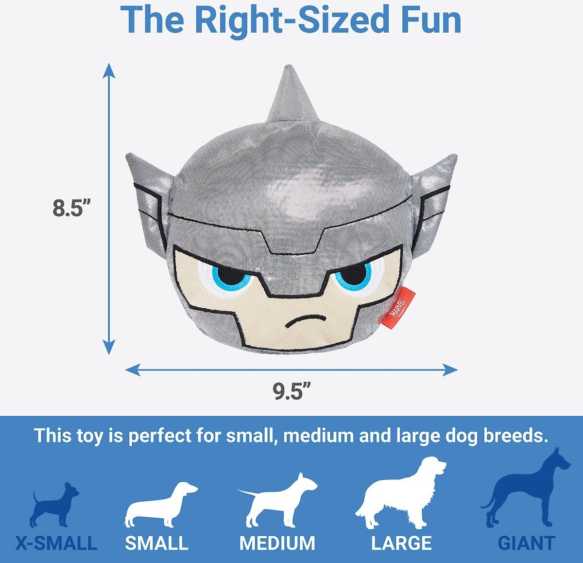 Marvel 's Thor Round Plush Squeaky Dog Toy