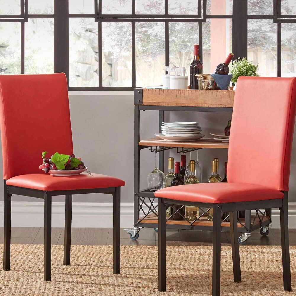 Darcy Espresso Metal Upholstered Dining Chair (Set of 2) by iNSPIRE Q Bold