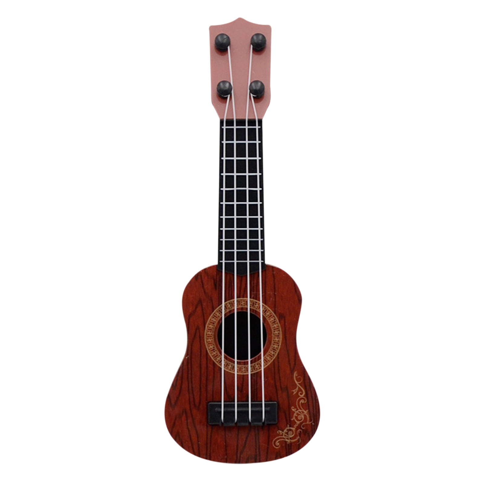 Kids Toy Ukulele Guitar for Toddler， 4 Strings Musical Instruments Educational Toys (Brown)