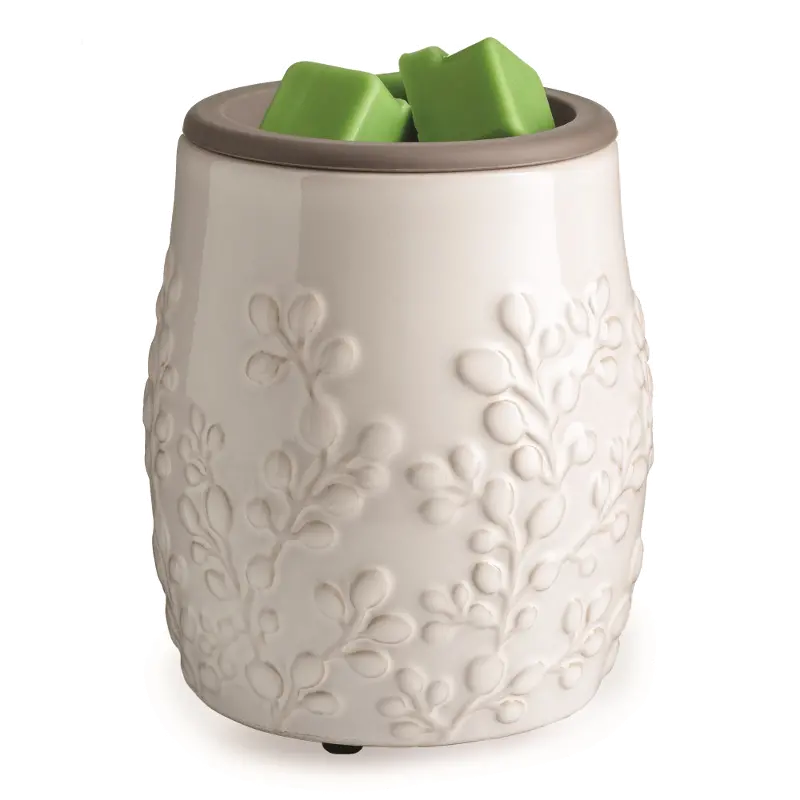 Willow White Reactive Glaze Flip Dish Wax Fragrance Warmer