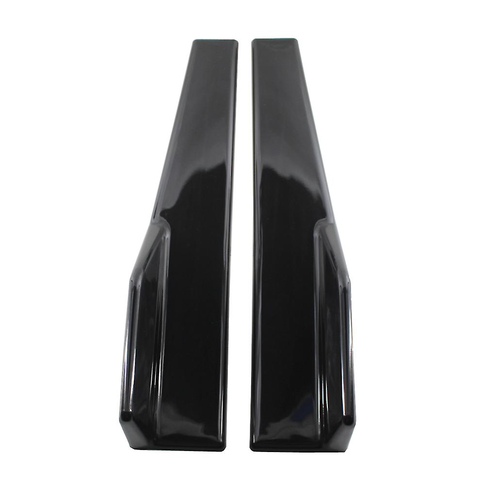 Black Car Abs Bumper Spoiler Rear Lip Side Skirt Extension Splitters Side Fender Fins