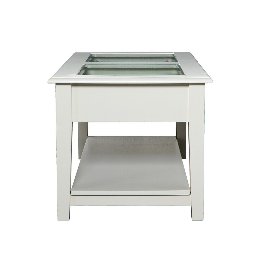 SEI Furniture Transitional Display Coffee Table with Storage