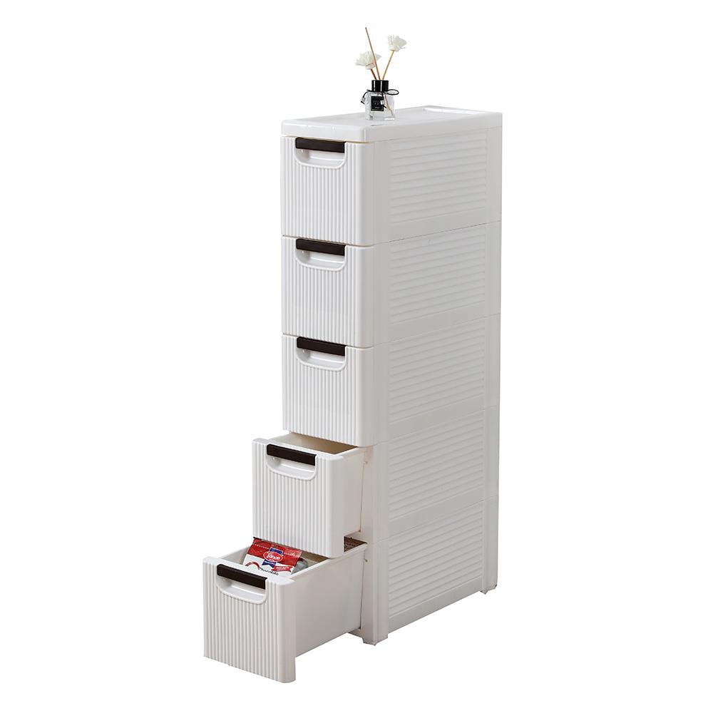 UBesGoo Drawers Unit on Wheels Tower Narrow Slim Container Cabinet for Bathroom Bedroom