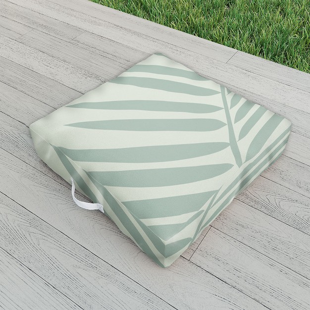 Daily Regina Designs Palm Leaf Sage Outdoor Floor Cushion Deny Designs