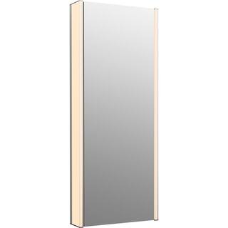 KOHLER Maxstow 17 in. W x 40 in. H Silver Surface Mount Medicine Cabinet with Lighted Mirror 81147-SLE-DA1