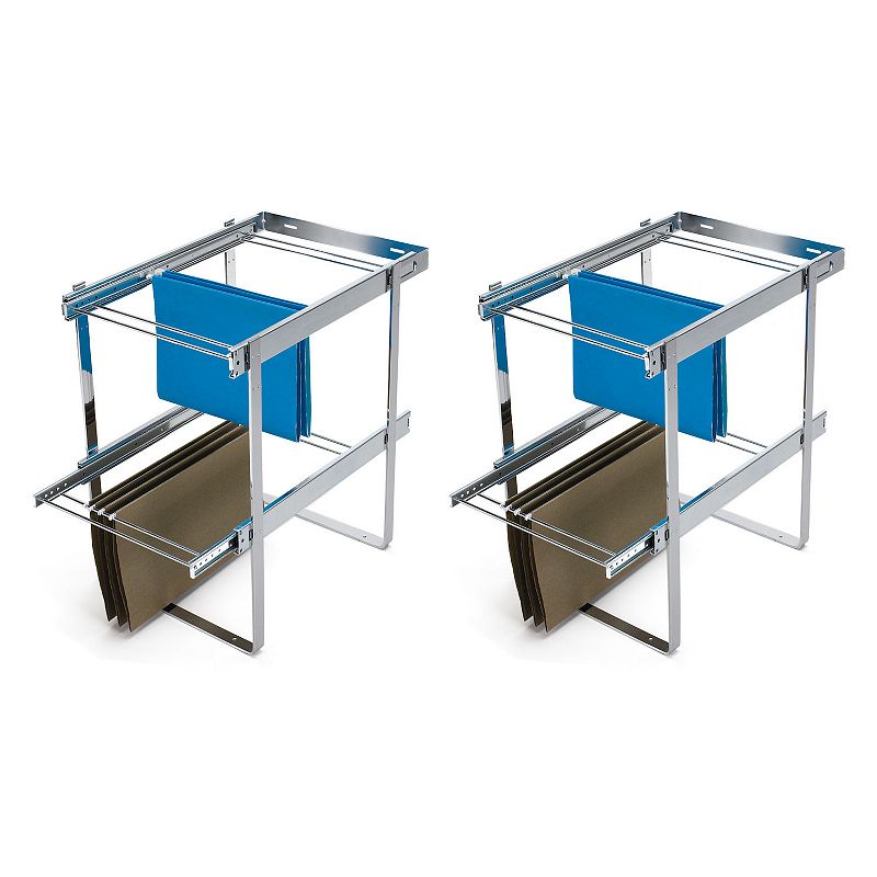 Rev-A-Shelf RAS-FD-KIT 2 Tier Base Cabinet File Drawer Organizer System (2 Pack)